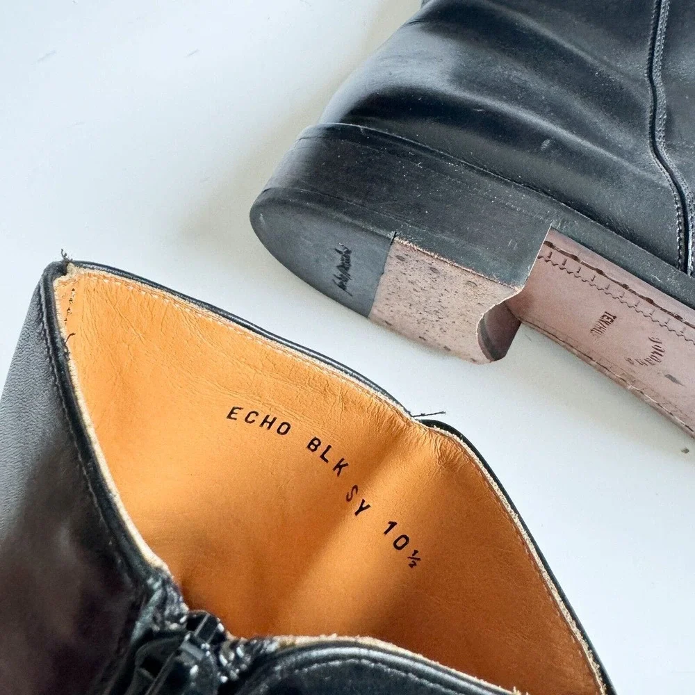 Sandro Moscoloni Black Leather Ankle Boots